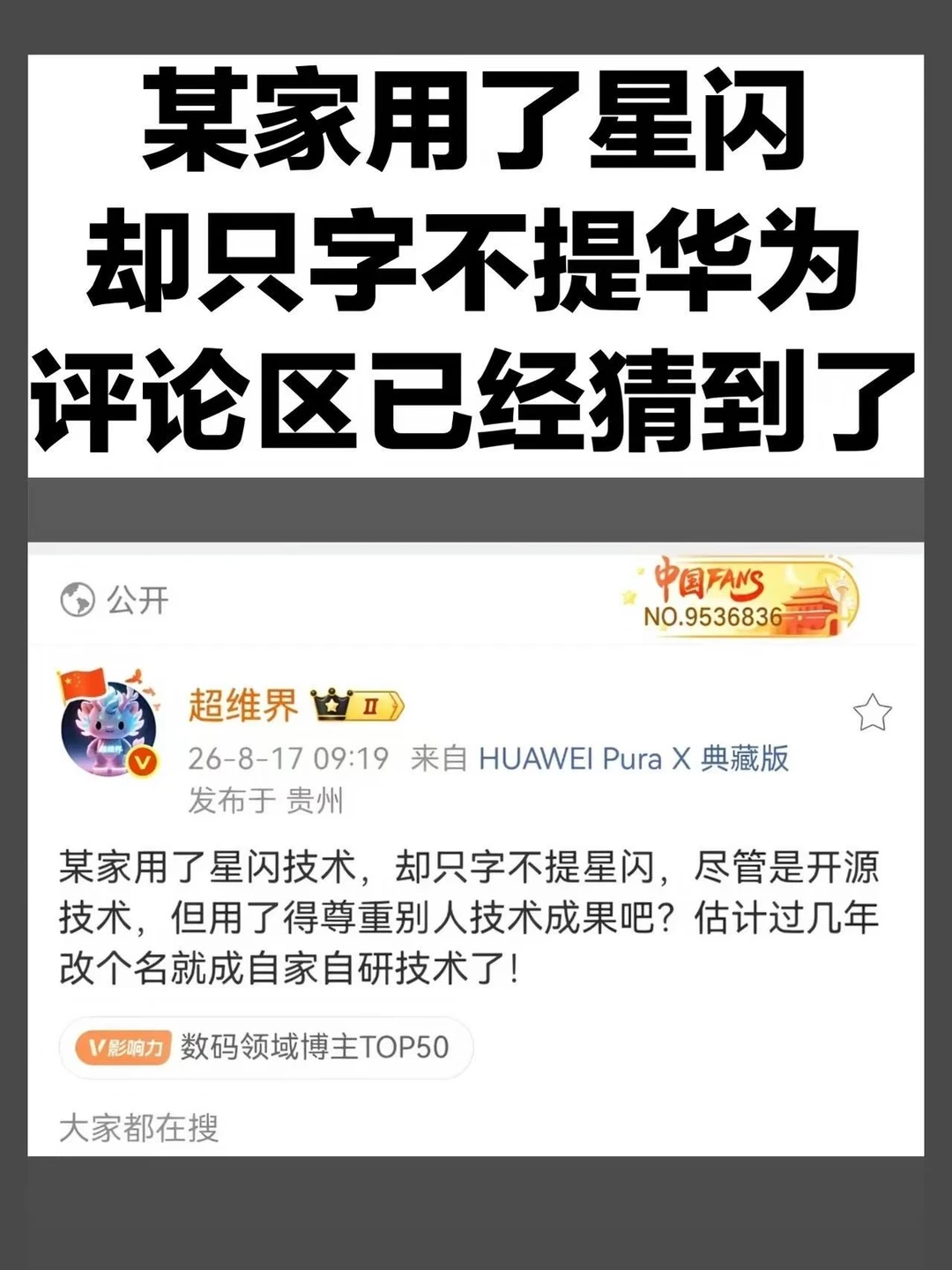某家用了华为星闪却只字不提？