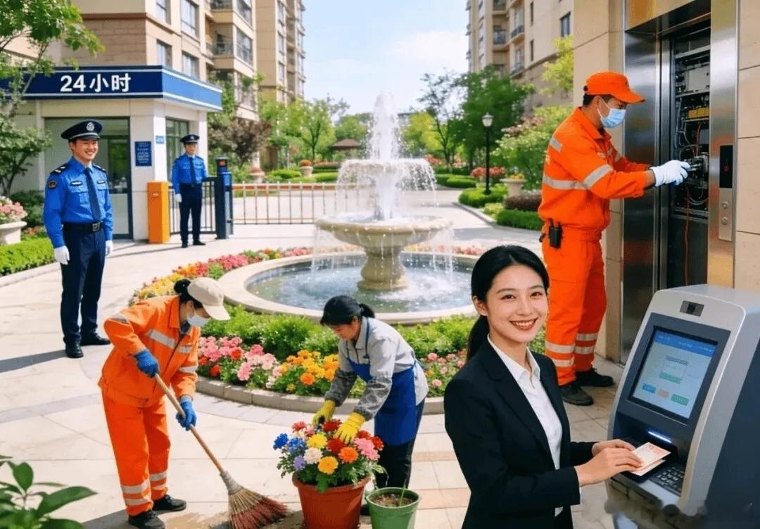 物业费？为啥还不取消？物业费没办法直接取消。小区公共区域的保洁、安保、电梯维保、绿化养护、设施检修，