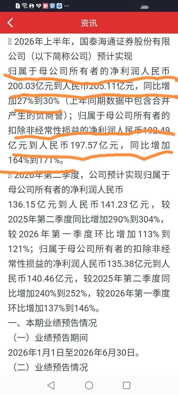 事出反常必有妖！股若逆涨绩必高！难怪国泰海通这几天走势这么强，今晚披露的半年报