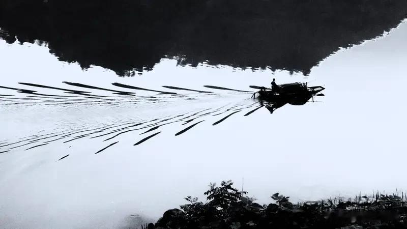 上联:水上千舟渡;下联:天中一隼横。