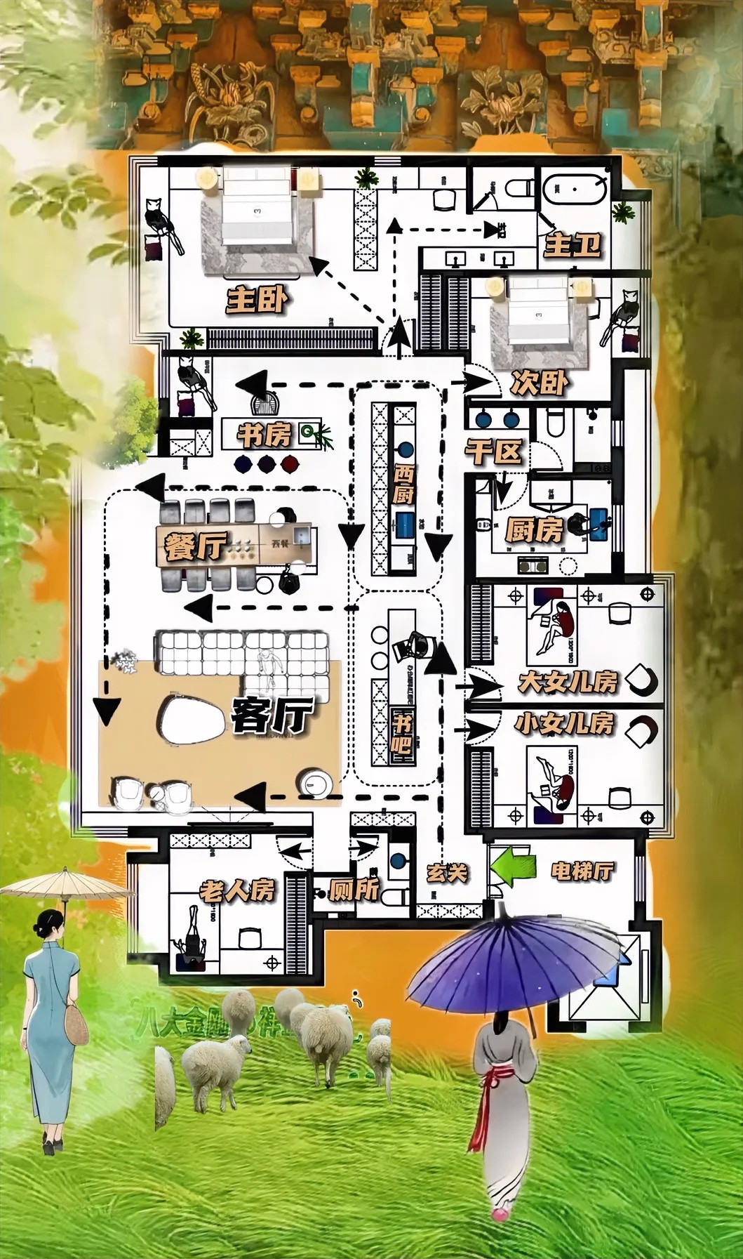 最好学区房，190㎡把成长刻进DNA里，又爽又甜格局比爽文还上头！