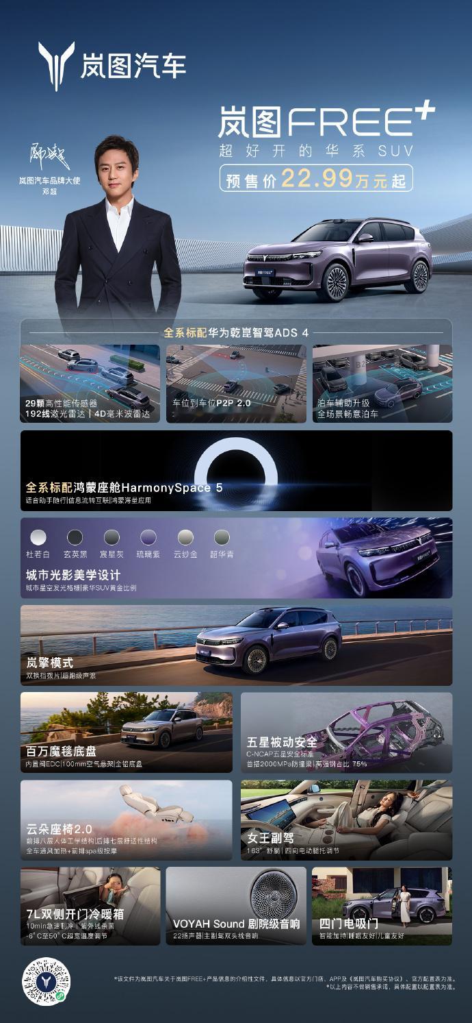 刚看完岚图FREE+发布会，来给大家汇总一下一、核心定位与目标新车定位“