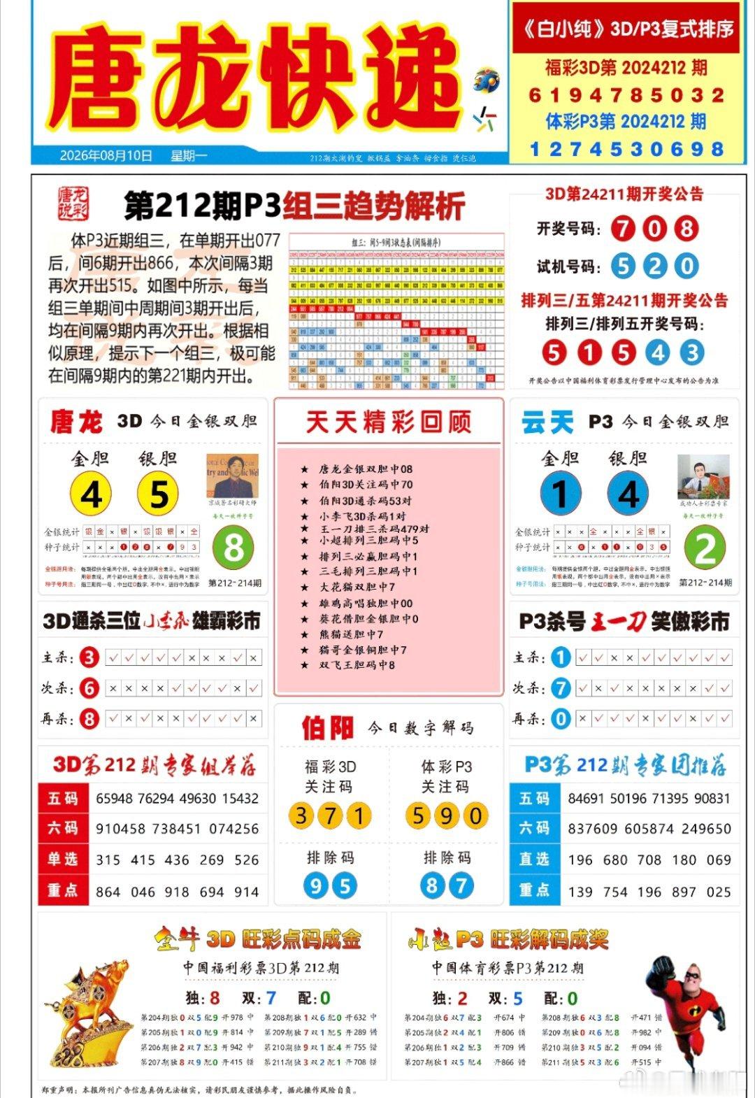212期排三六码直选定位【432中1040】百位234