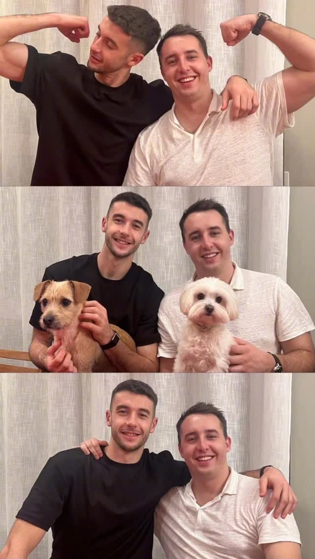 💪🏻🐕😆可爱乔安抱着可爱小狗，展示亲情展示肌肉展示美丽笑容！巴萨🔴?