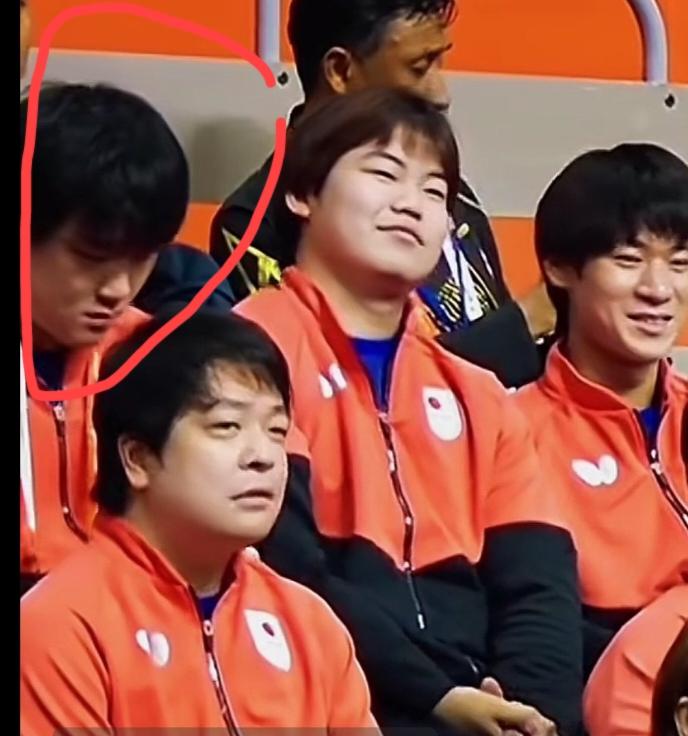阿拉米扬和王楚钦的半决赛日本队组团看比赛，当看到阿拉米扬被王楚钦打的直摸鞋的时