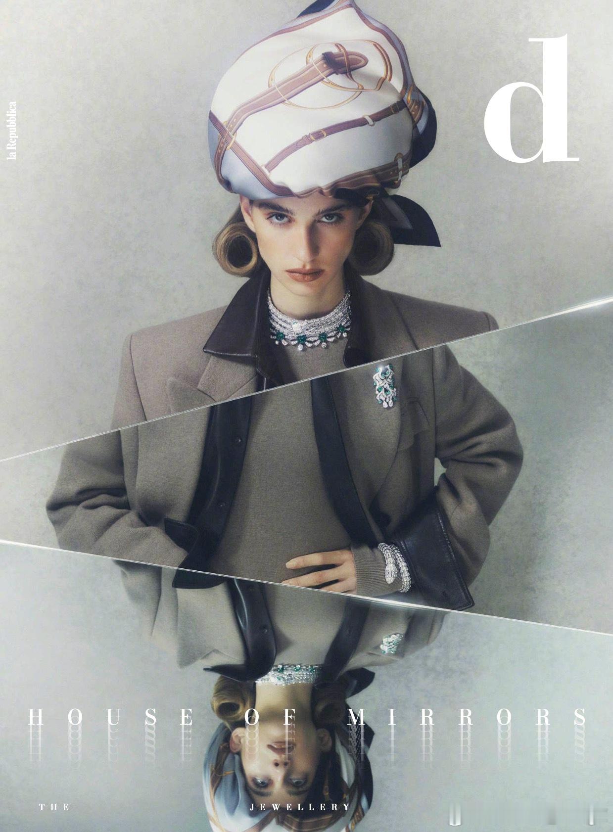 意大利周刊DlaRepubbulica新期封面大片，聚焦高级珠宝专题。模