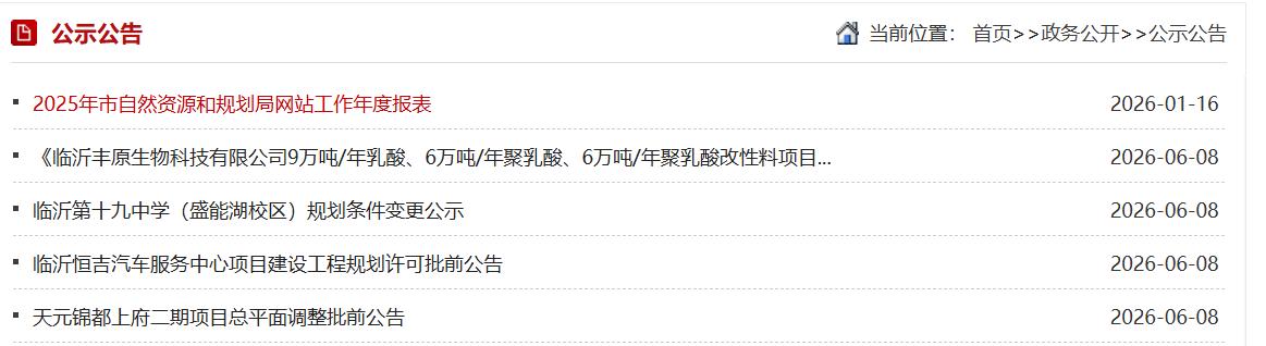 临沂4大项目同日公示！涉及学校扩建、汽车城、楼盘调整……6月8日，临沂市自然