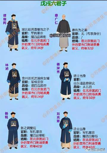 他们被称为“戊戌六君子”，其中不乏出身显赫之人，谭嗣同是湖北巡抚谭继洵...