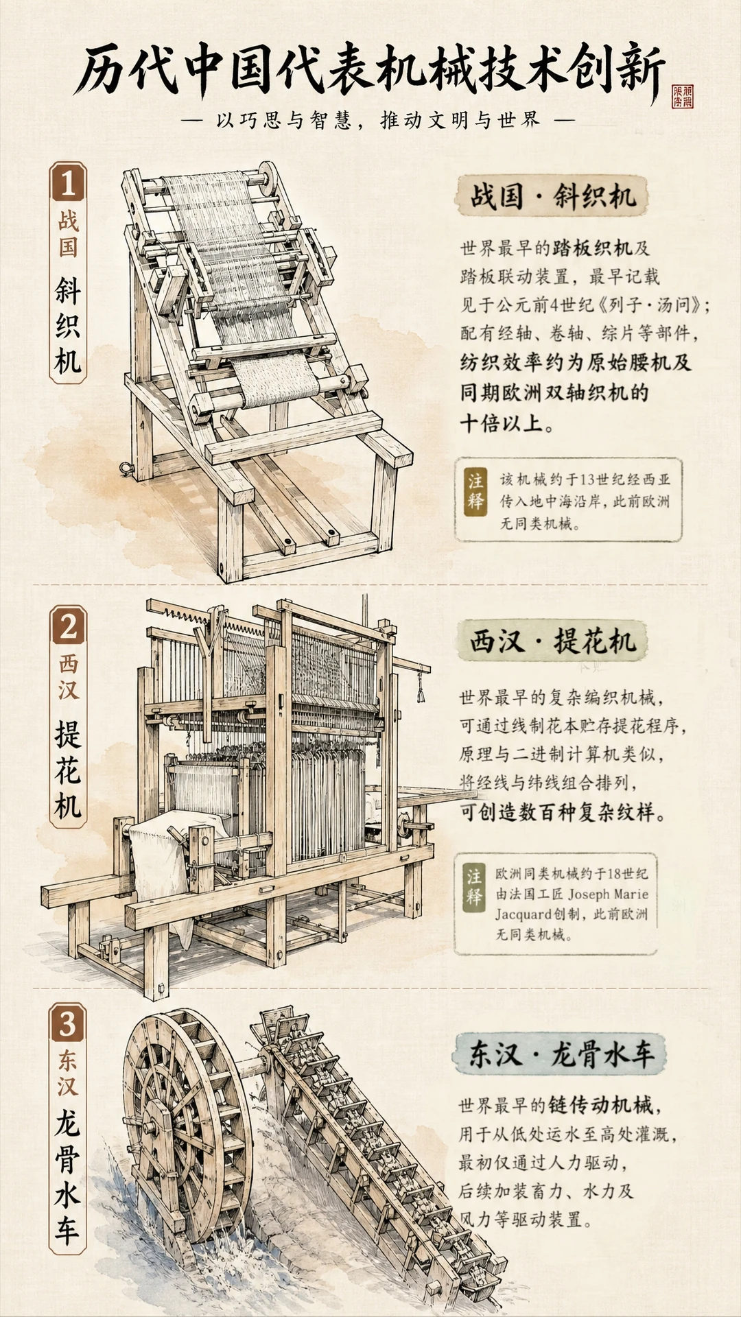 古人的机械长啥样？中国代表性机械发明一览