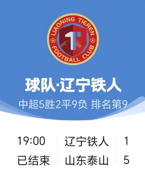 辽宁铁人惨败，是新帅保护期过了？辽宁铁人主场1-5惨败山东鲁能，虽然有两个点球