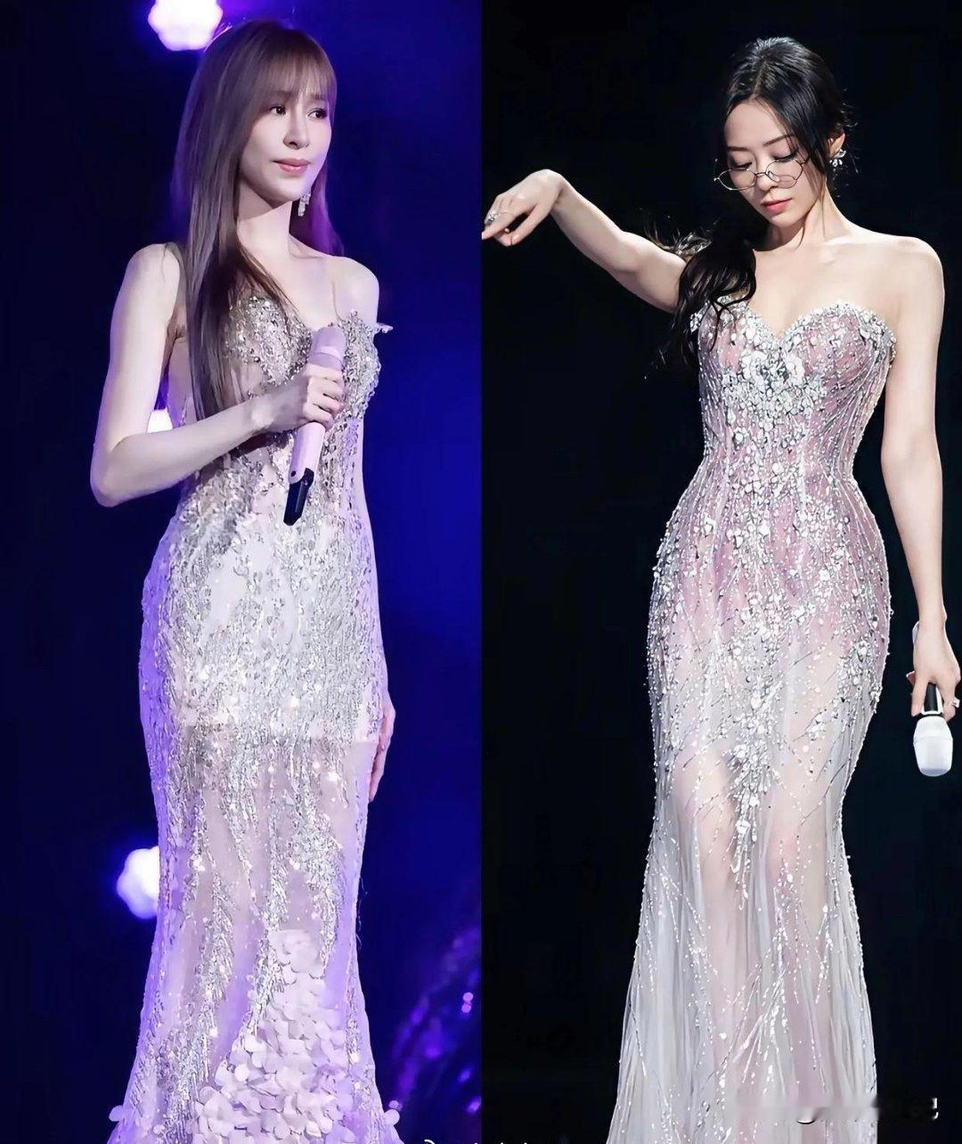 甜心教主和张靓颖同一条裙子不同风格