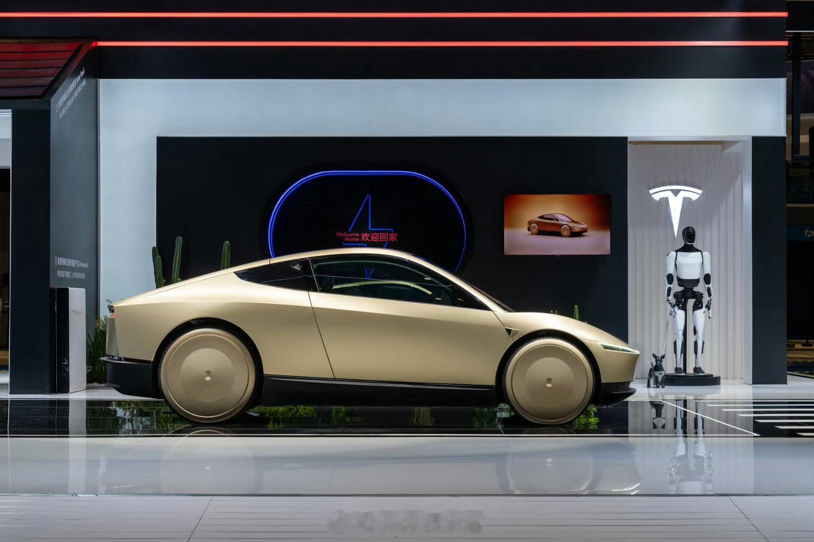 特斯拉Cybercab亮相进博会特斯拉会在进博会首次向中国展示无人驾驶车Cybe