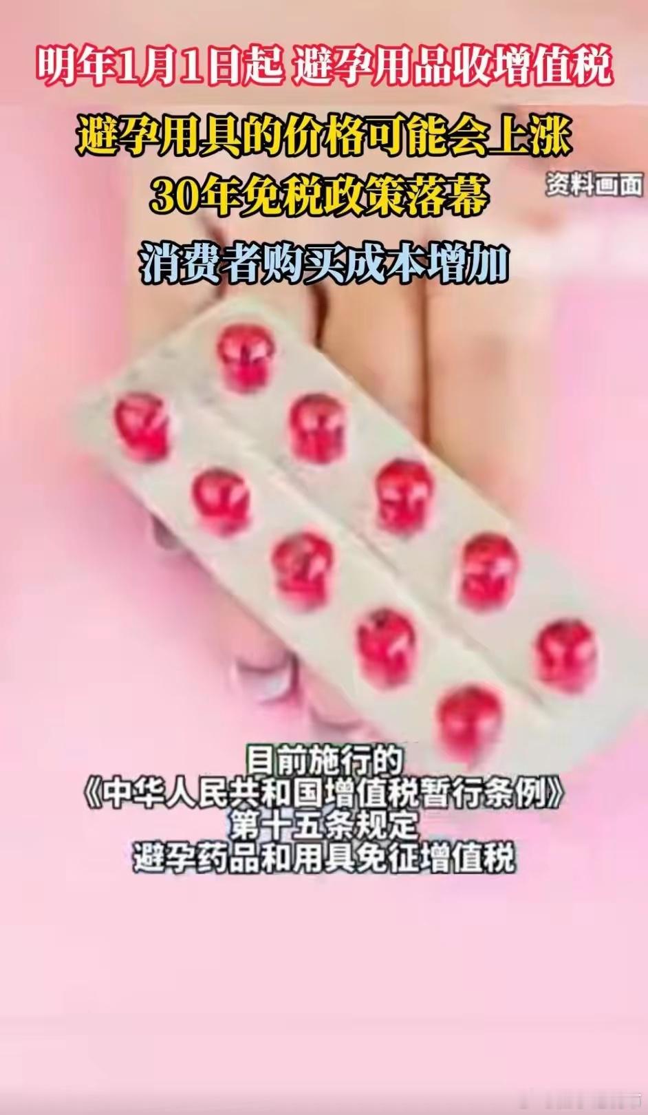 安全套涨价，会让“小人”因意外而出生吗？明年一月一号起，执行了30年的避孕药品和