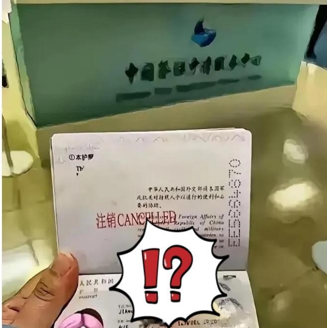 一个小女孩儿，拿到了美国国籍，但在注销中国国籍的时候，看到自己护照被剪了角，哭了