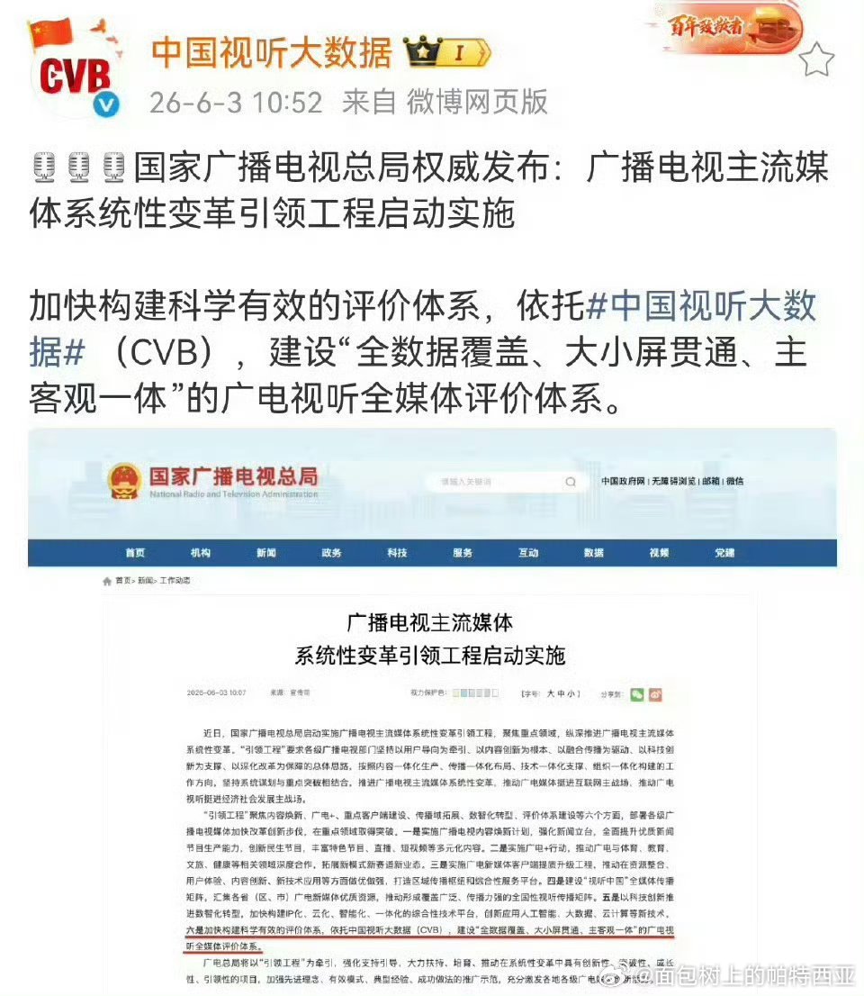 广电主流媒体系统性变革！加快建设科学有效的评价体系！让我们看看谁的CVB一直很香