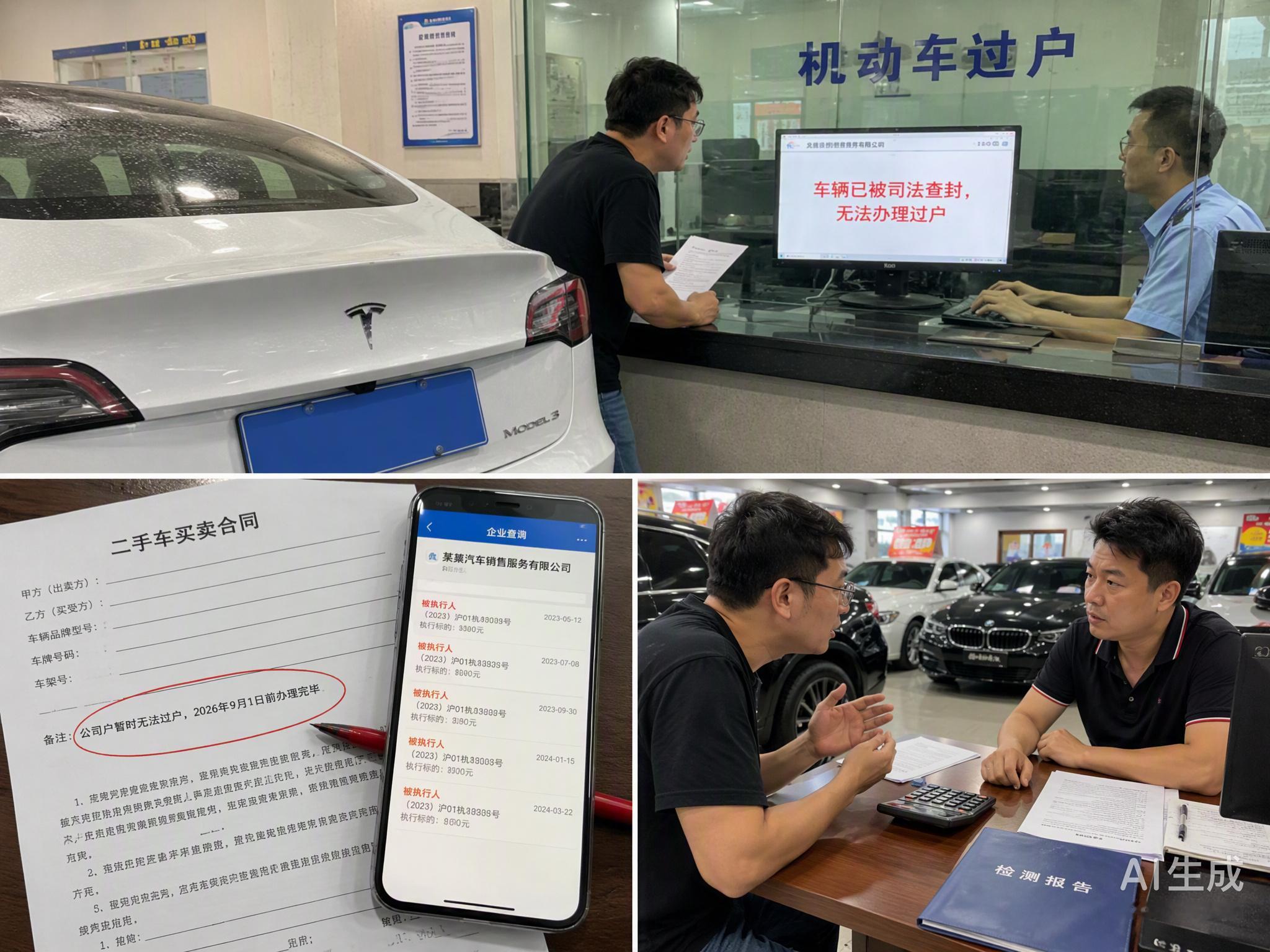 #汽车销售买二手车近5个月无法过户#买二手车最怕的不是车况差，而是产权有瑕疵。杭州谢先生花9.5万买