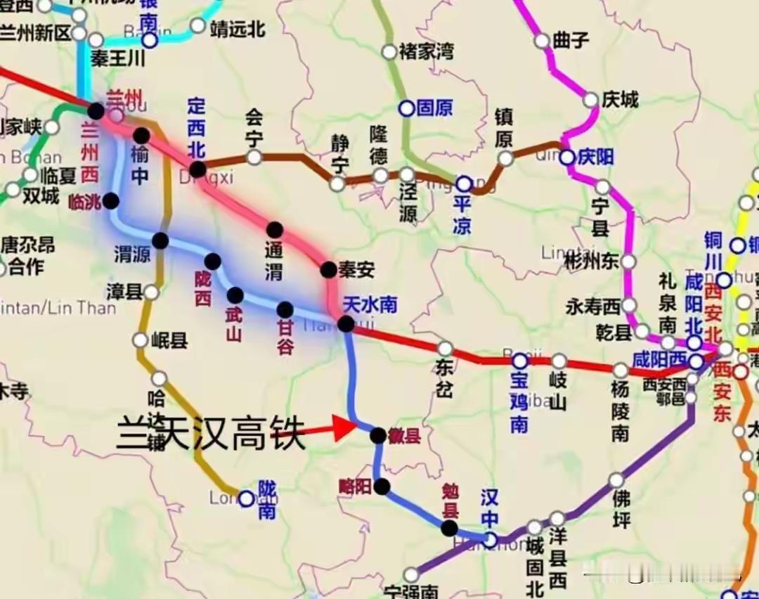 兰天汉安铁路才是兰州的一出精彩设计，兰天汉高铁连接汉安十高铁，是西北地区又一条南