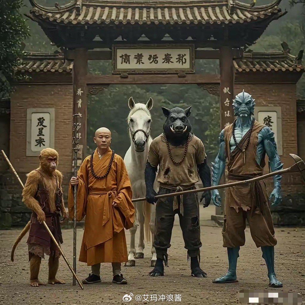 西游记真正的四师徒。被电视剧美化了。​​​