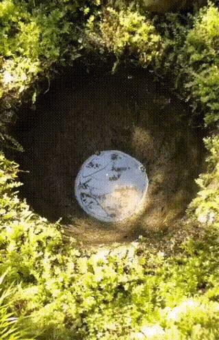 在野外想要喝上干净的水，用这个土办法最合适不过。