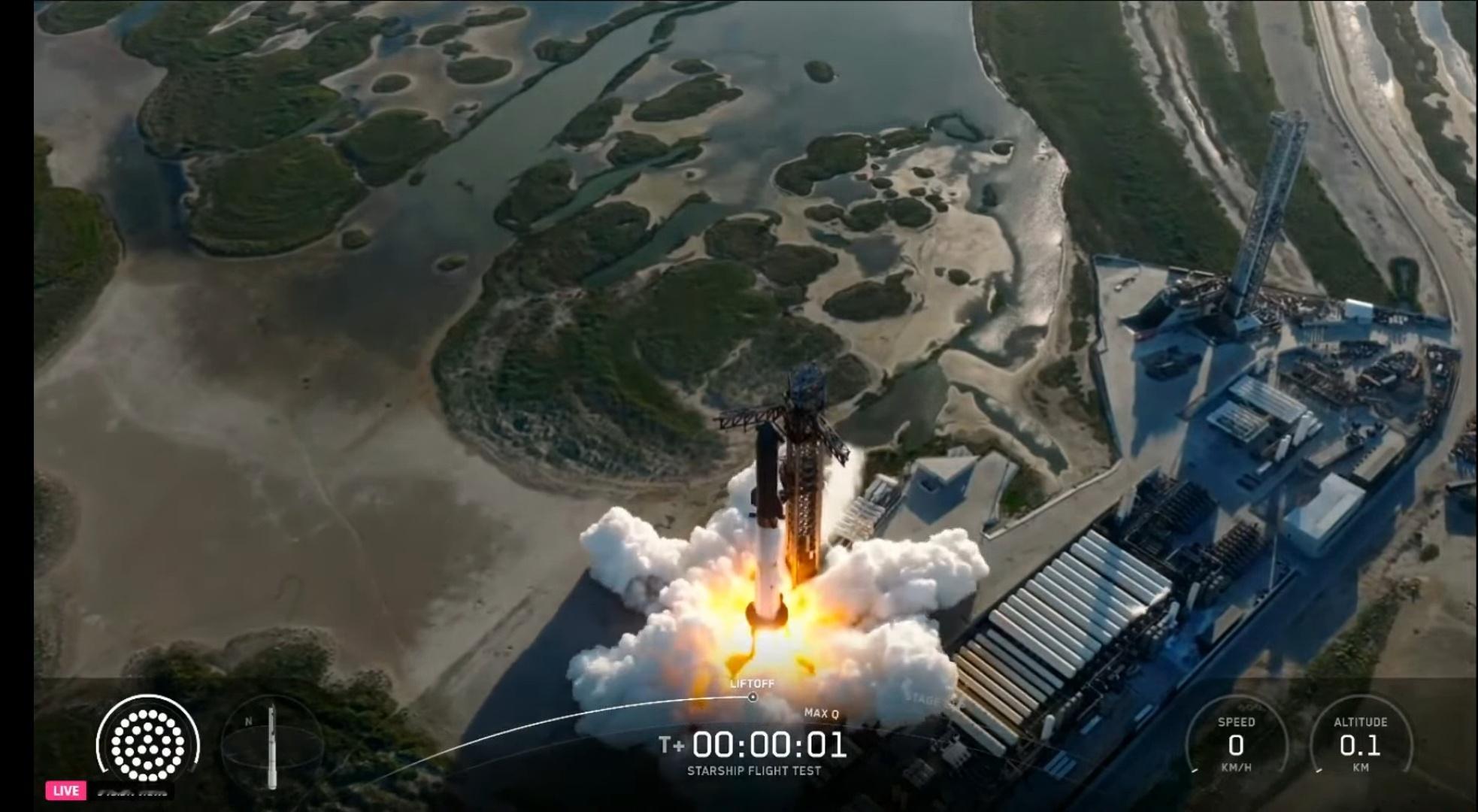 spacex星舰第十一次试飞起飞！​​​