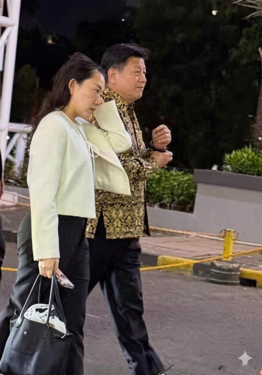 国民党立委党团总召傅崐萁现身印尼雅加达，与一位年轻貌美女性朋友在一起。照片中，傅