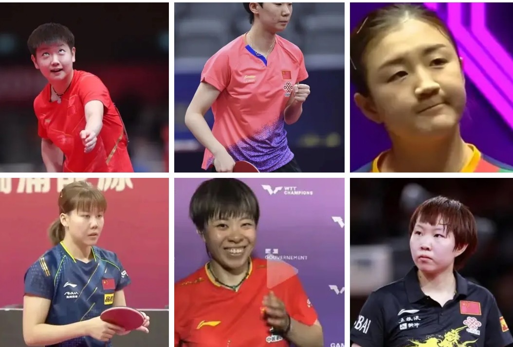 我眼中乒乓球女队员的性格：1、孙颖莎：机灵。打球机灵，人也机灵。