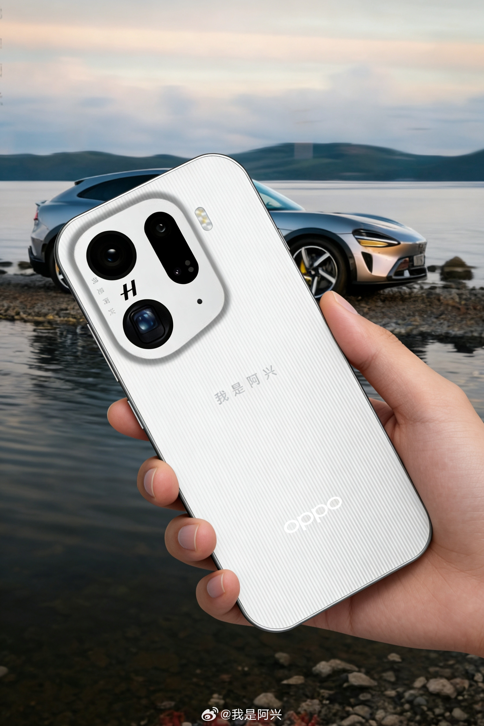 OPPOFindX10Pro自制设计AI渲染图，不规则Deco设计，四曲微