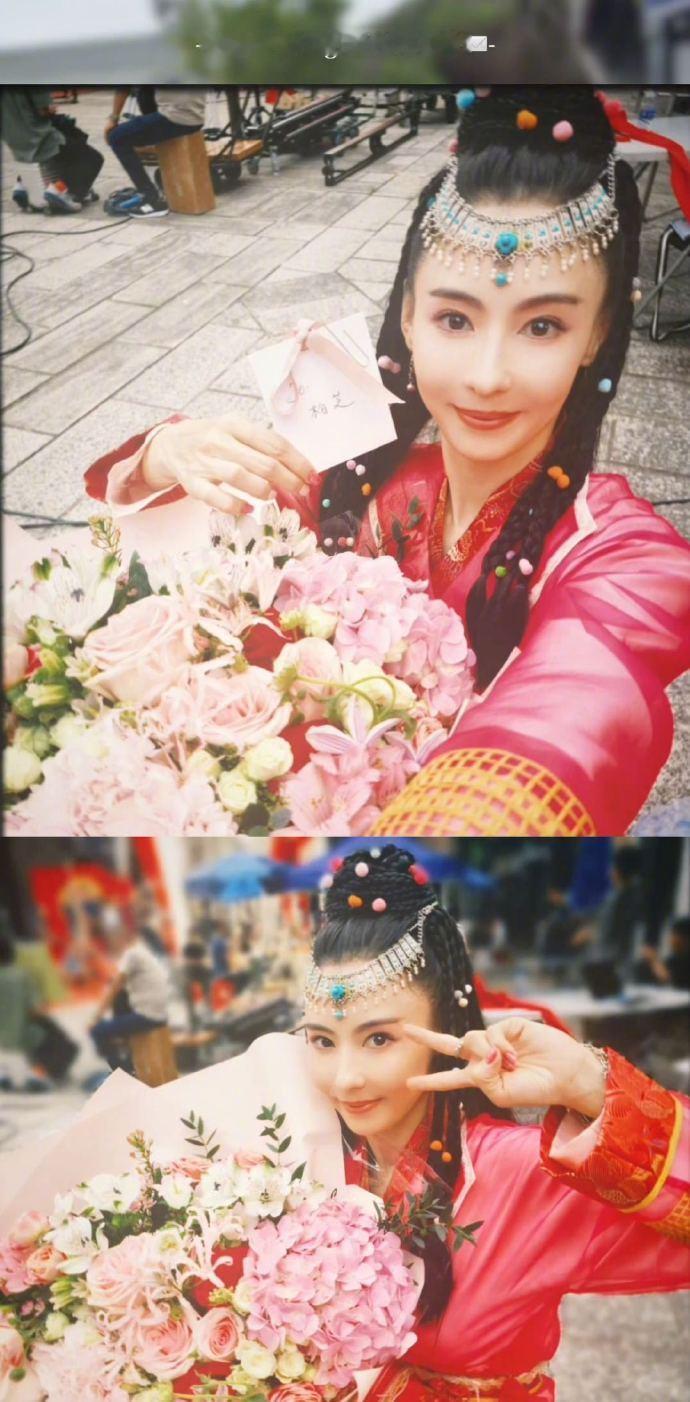 张柏芝黎姿33年的友情33年的深厚情谊藏不住啦!黎姿带着花去探班张柏芝,两人“