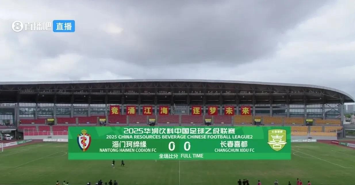 今天中乙联赛第一阶段倒数第二轮，南通海门珂缔缘主场战平对手，基本确定进入冲甲组。