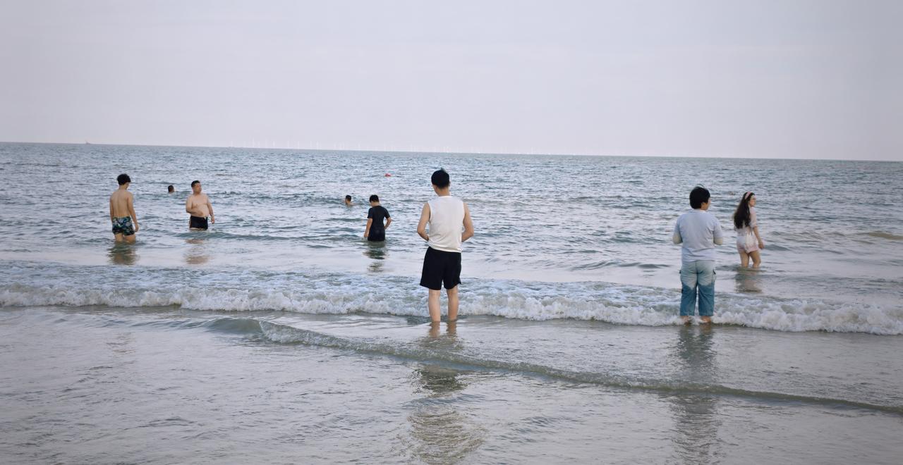 在海边