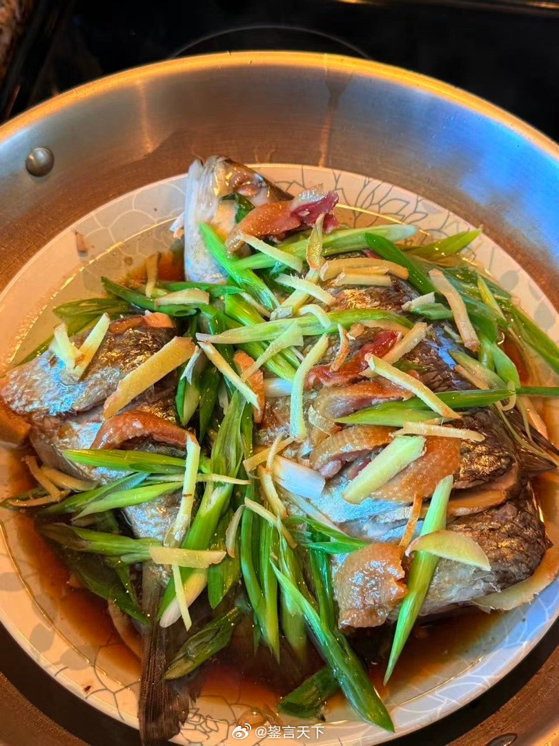 午餐新鲜鲥鱼乖妈烹饪并摄影