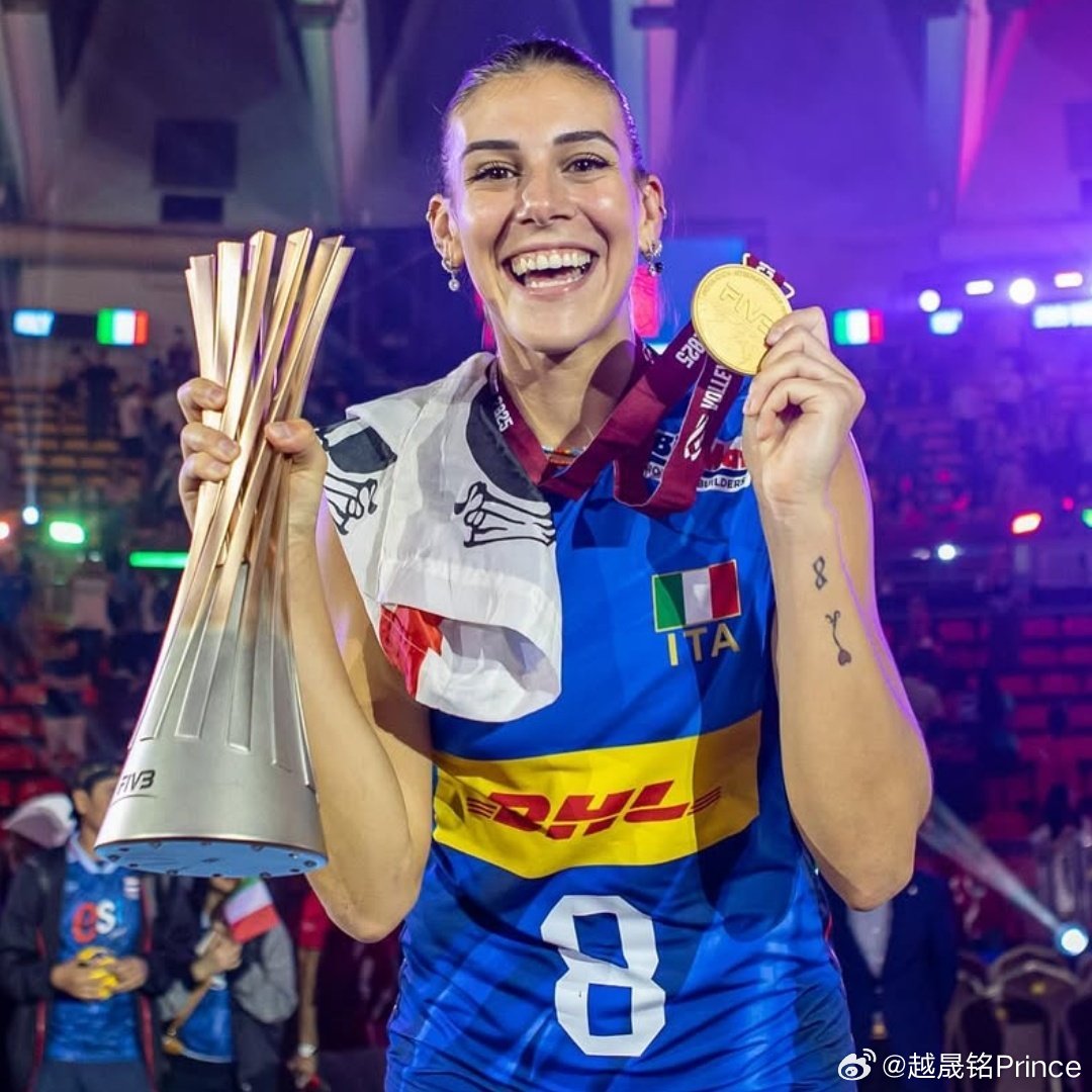 2025年女排世锦赛意大利女排夺得世锦赛冠军🔵🇮🇹阿莱西亚.奥罗获