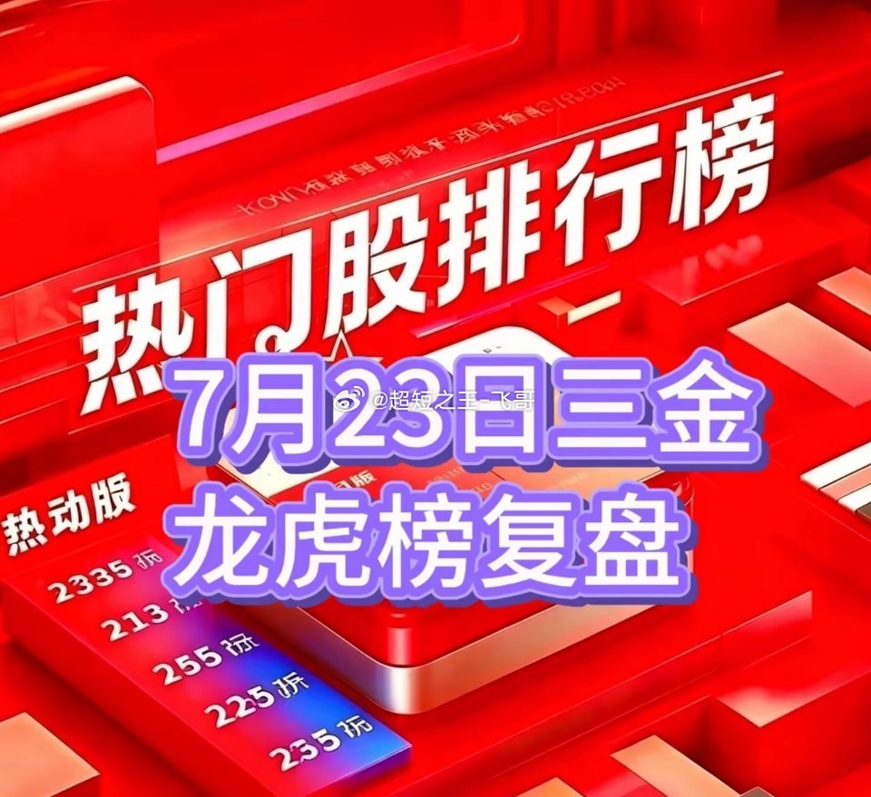 电力电网梦回巅峰，全面普涨芯片垫底7月23日三金龙虎榜复盘盛屯矿业：三连中阳，启