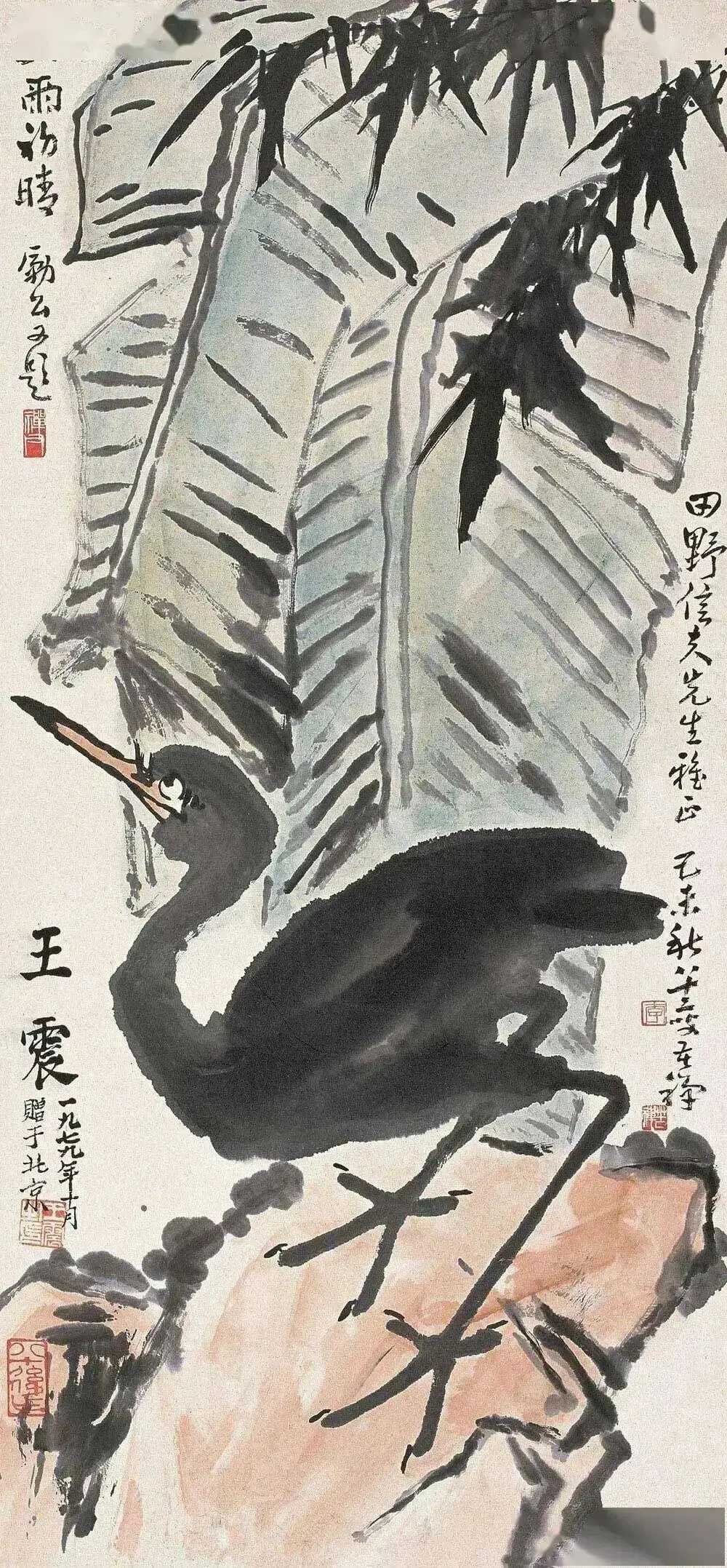 李苦禅笔下的鹭鸶芭蕉。这就是中国风遇见艺术