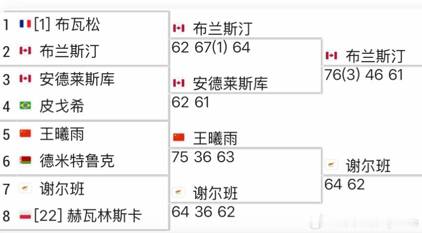 温网2025温网资格赛的1区，汇集了🇨🇳王曦雨、🇨🇦安德内斯库以