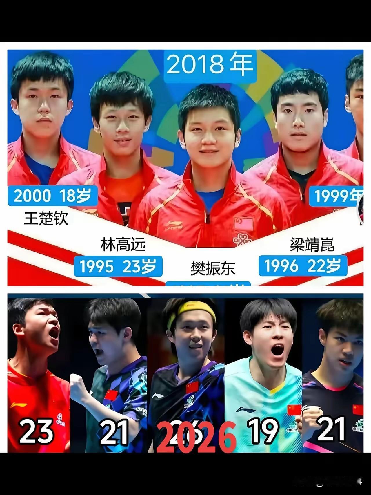 樊振东21岁带那支队的时候，没人给他找借口。不是因为当年那批人实力多强也