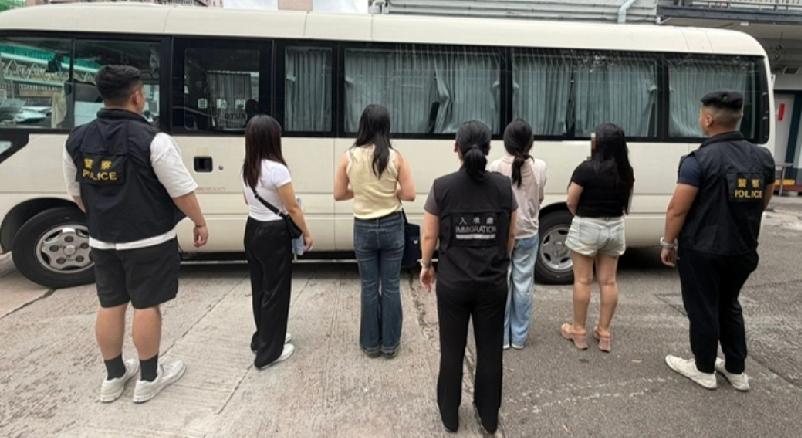 香港警方表示，深水埗警区人员联同入境事务处人员，昨日（3月31日）在深水埗及长沙