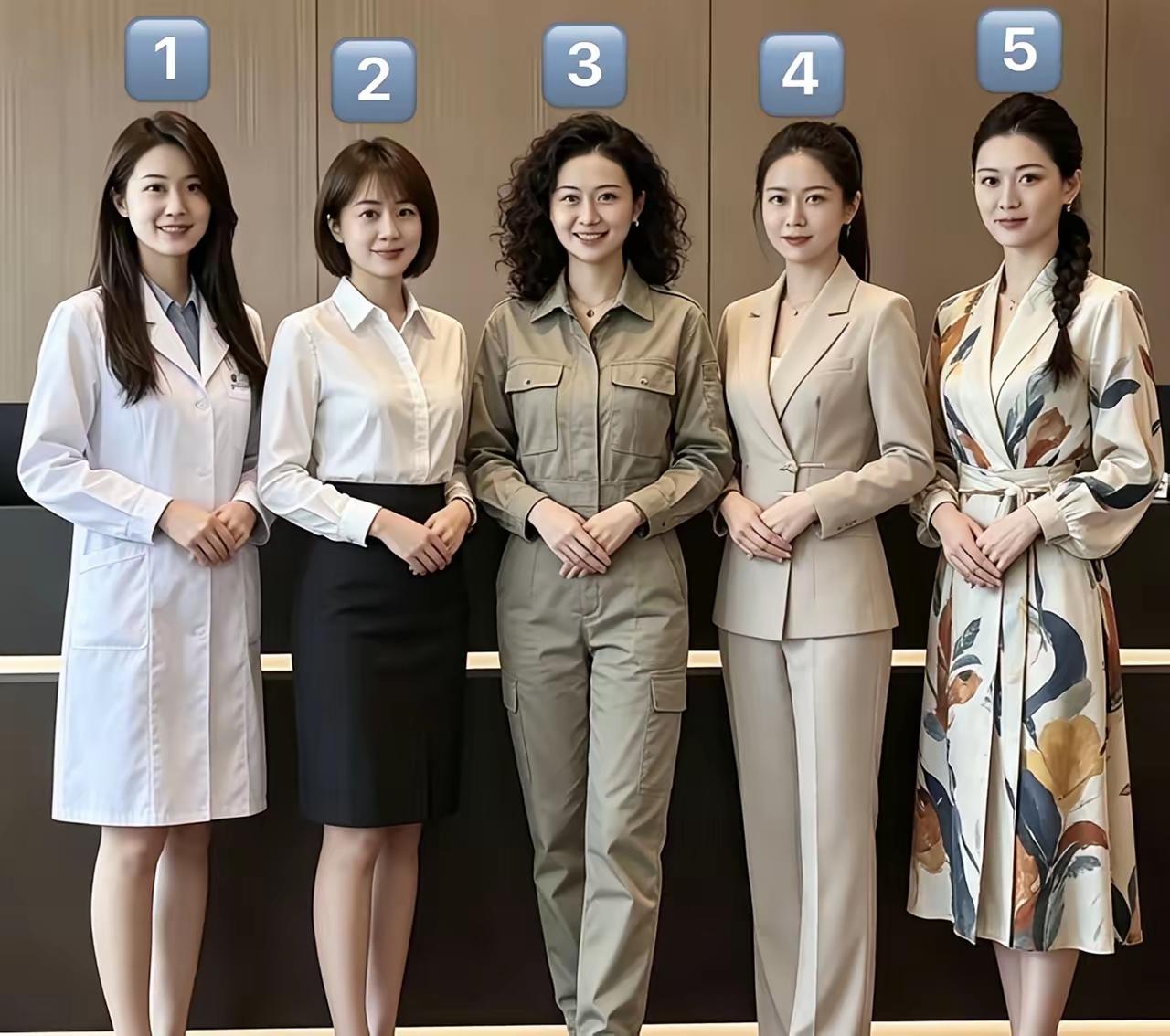五位美女中，有一个是富婆，你知道是几号吗？