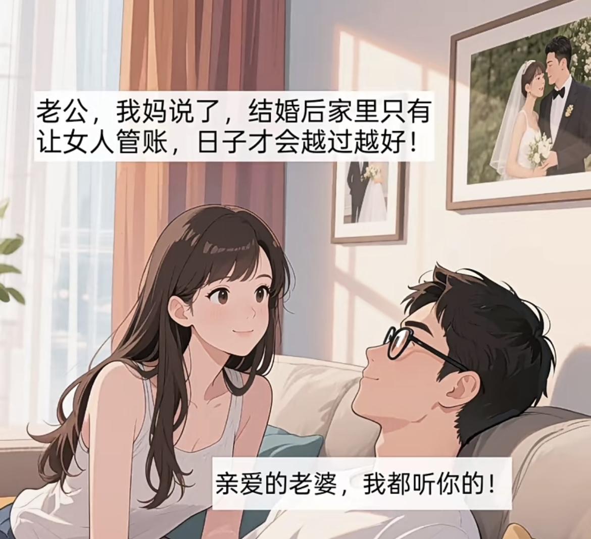 “家庭富不富，全靠谁会理财，钱生钱，不分男女，你还别不相信”[吃瓜群众