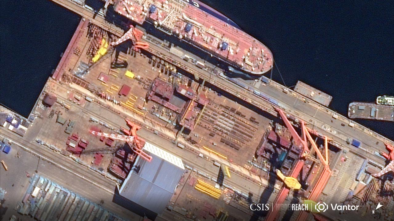 美智库披露关键卫星照，中国首艘核动力航母建造速度震惊全球！战略与国际研究中心