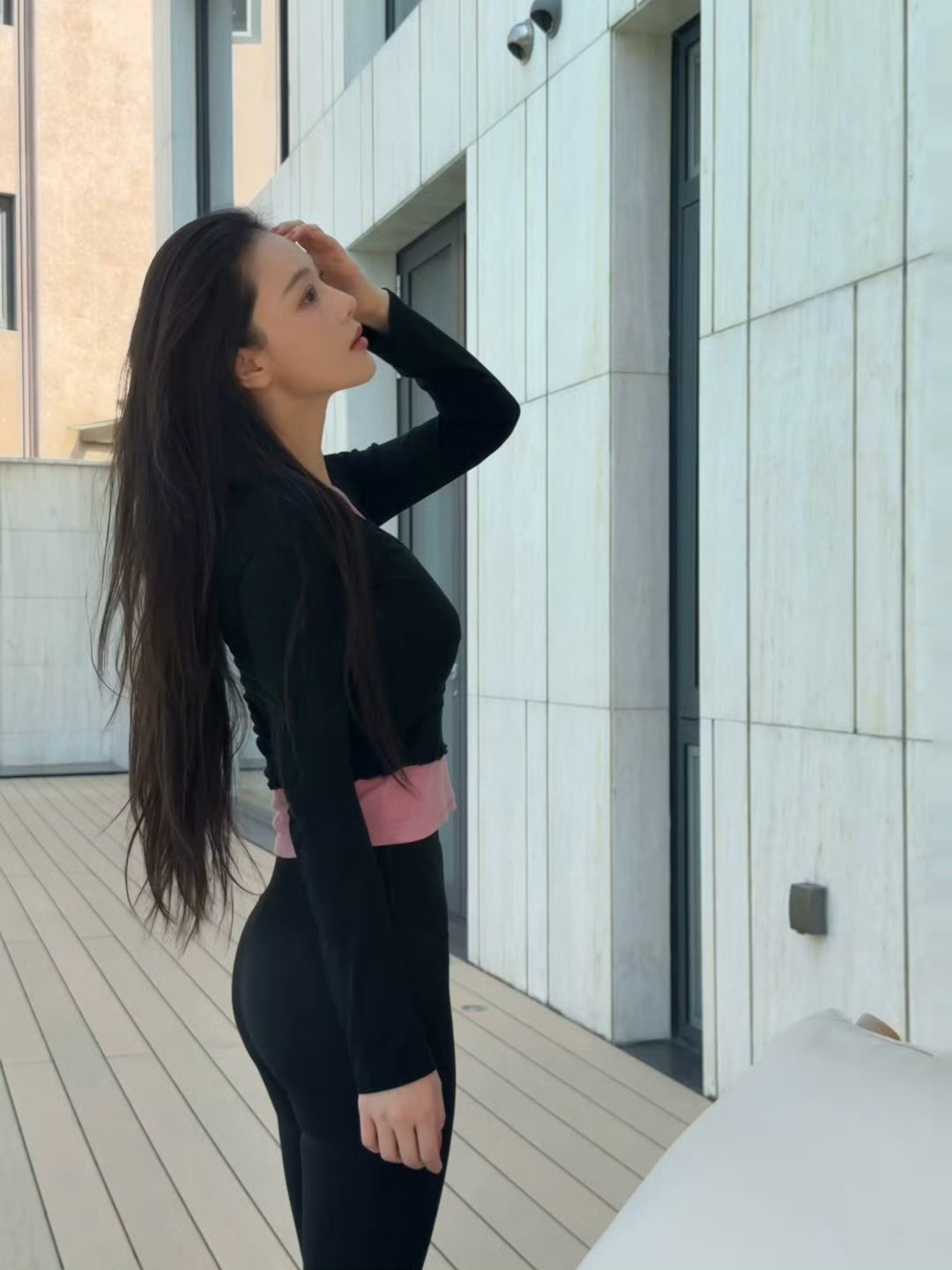 张馨予运动套装，这身材保持的厉害张馨予张馨予哎呀好身材