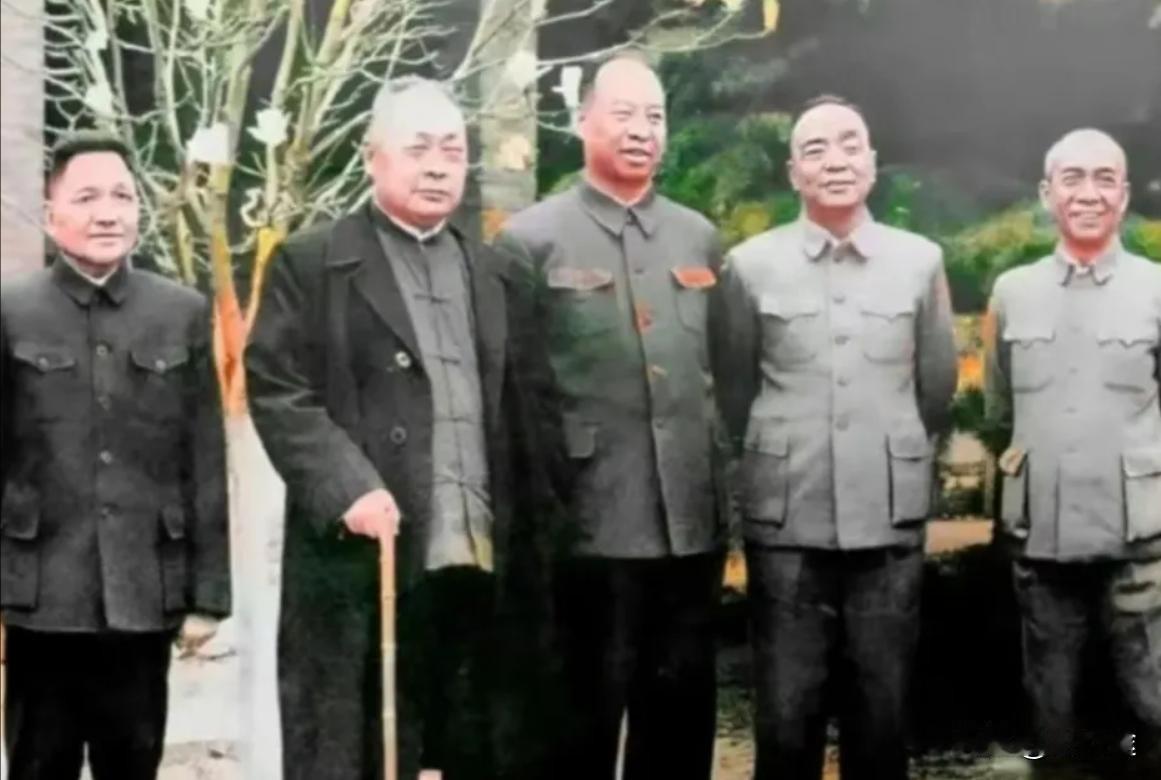 1963年，六位领袖级领导人在北京郊区合影，这张照片实属罕见。其中站在C位的领导