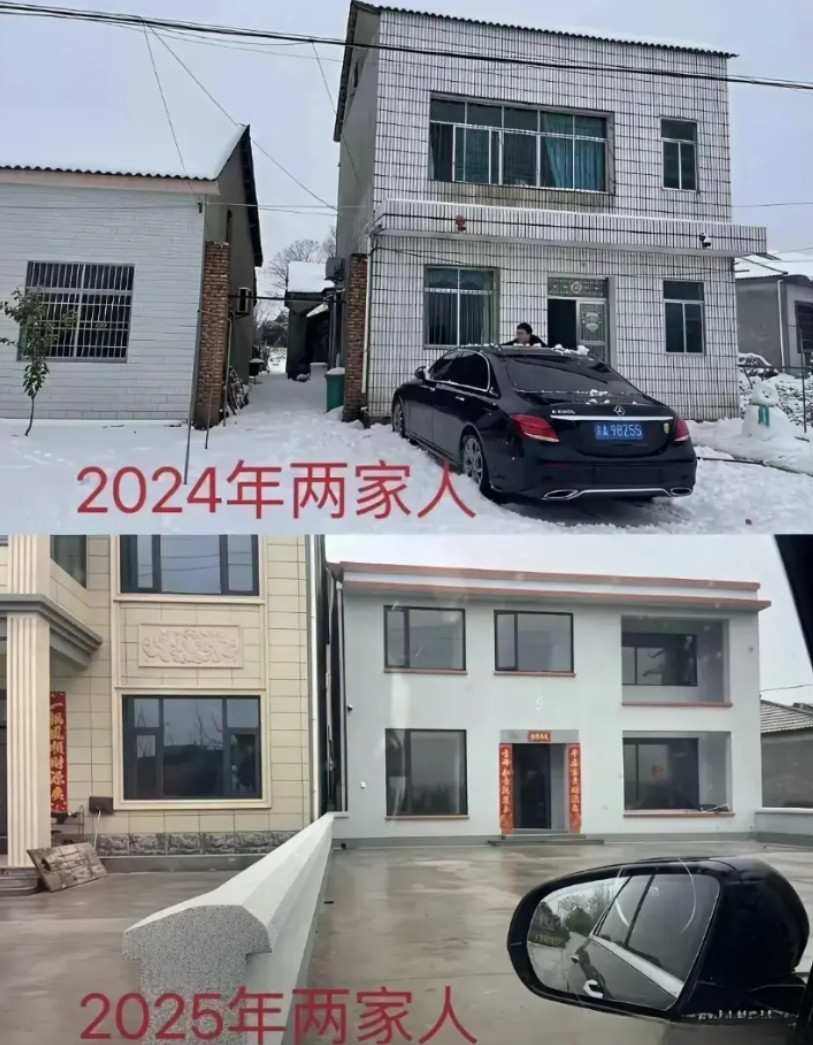 左边建房把路挤死，后面那家没意见吗？