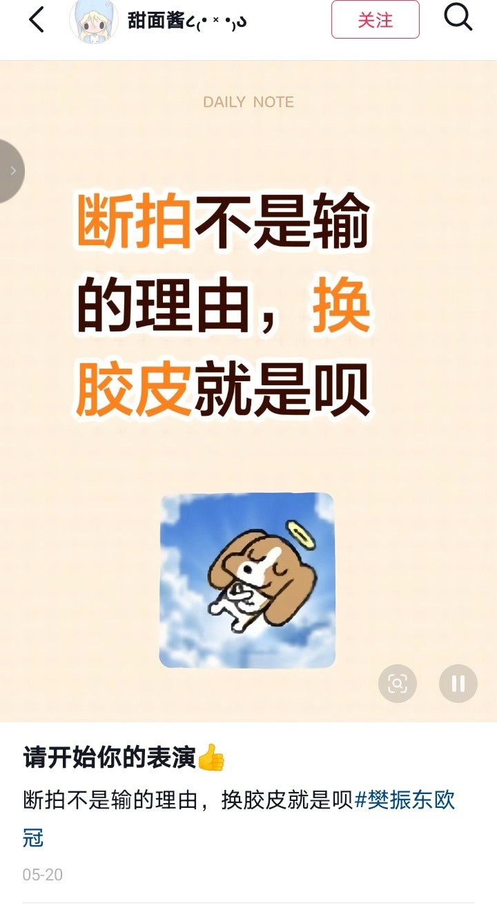 除了32粉，应该没有人把樊振东的输球当回事吧，不管是状态不好还是胶皮的磨合期，大