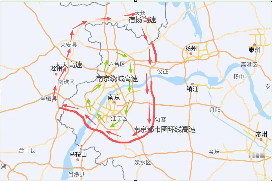 江苏南京双层环线高速：一城双环跨苏皖，格局独树一帜南京拥有两层