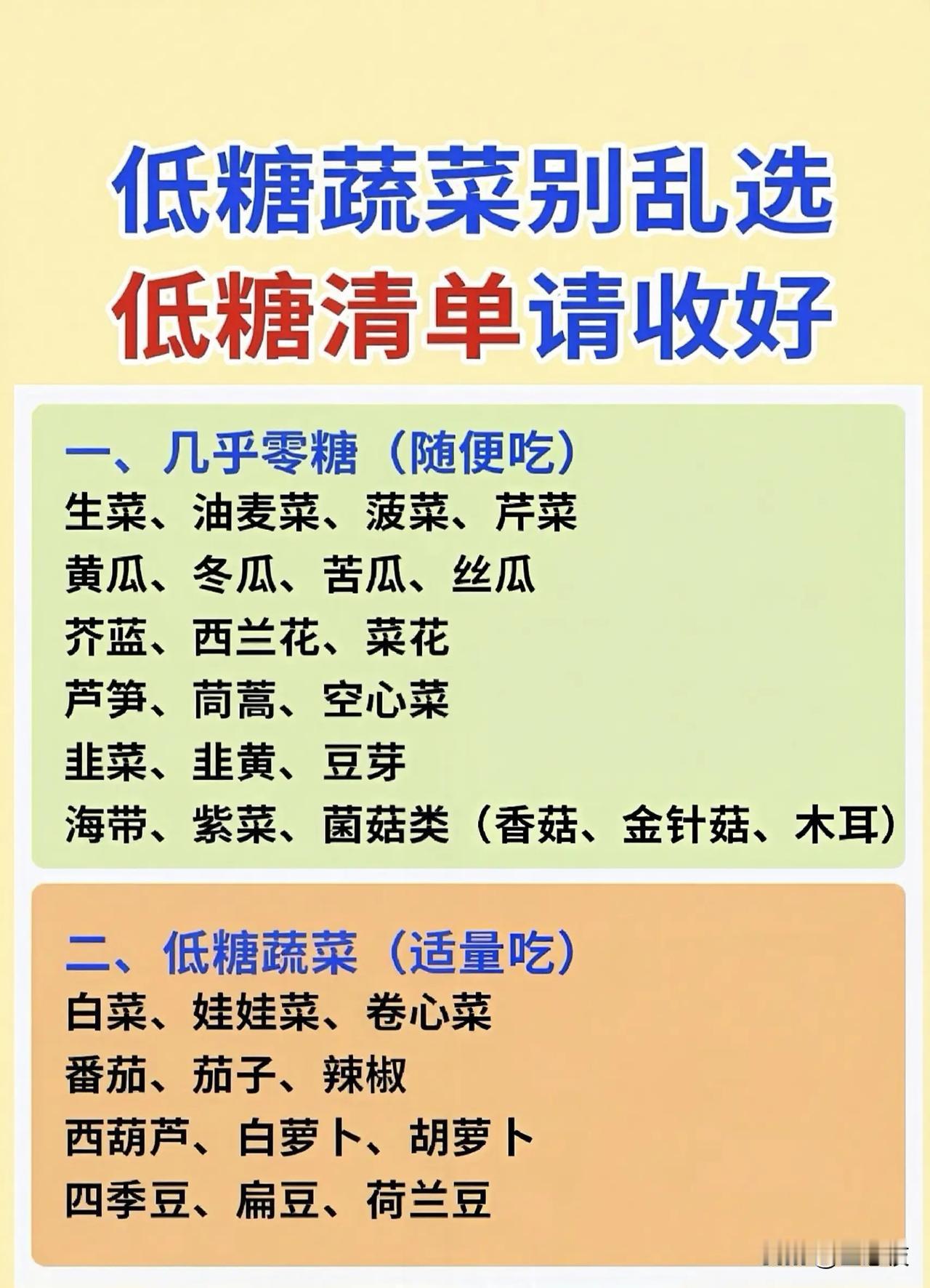 低糖蔬菜可不能随便选，不然很容易踩坑。像南瓜，很多人觉得它健康，其实它含糖量不低