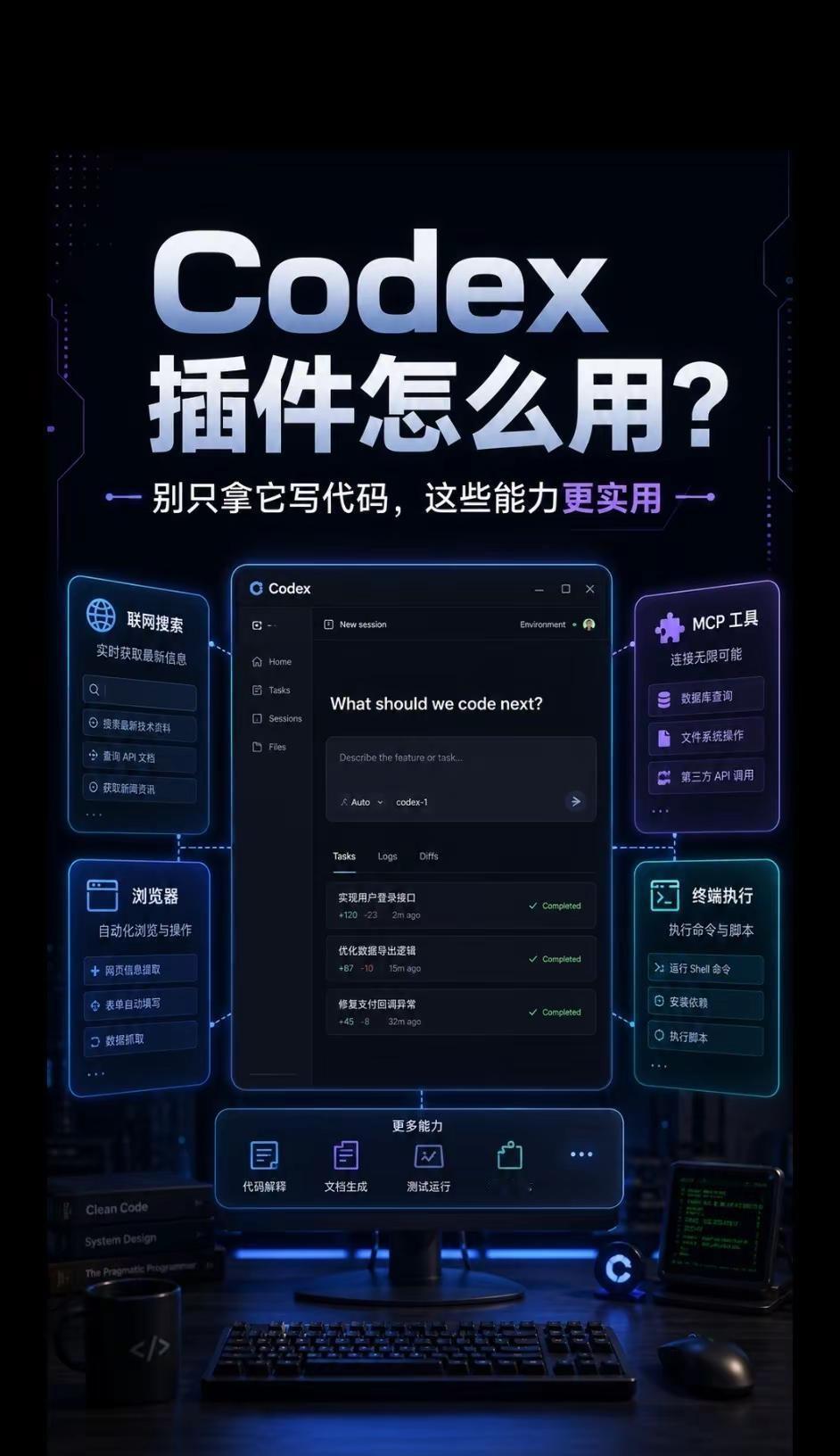 刚开始用Codex时，我基本只让它改代码。后来发现配合MCP、联网搜索和浏
