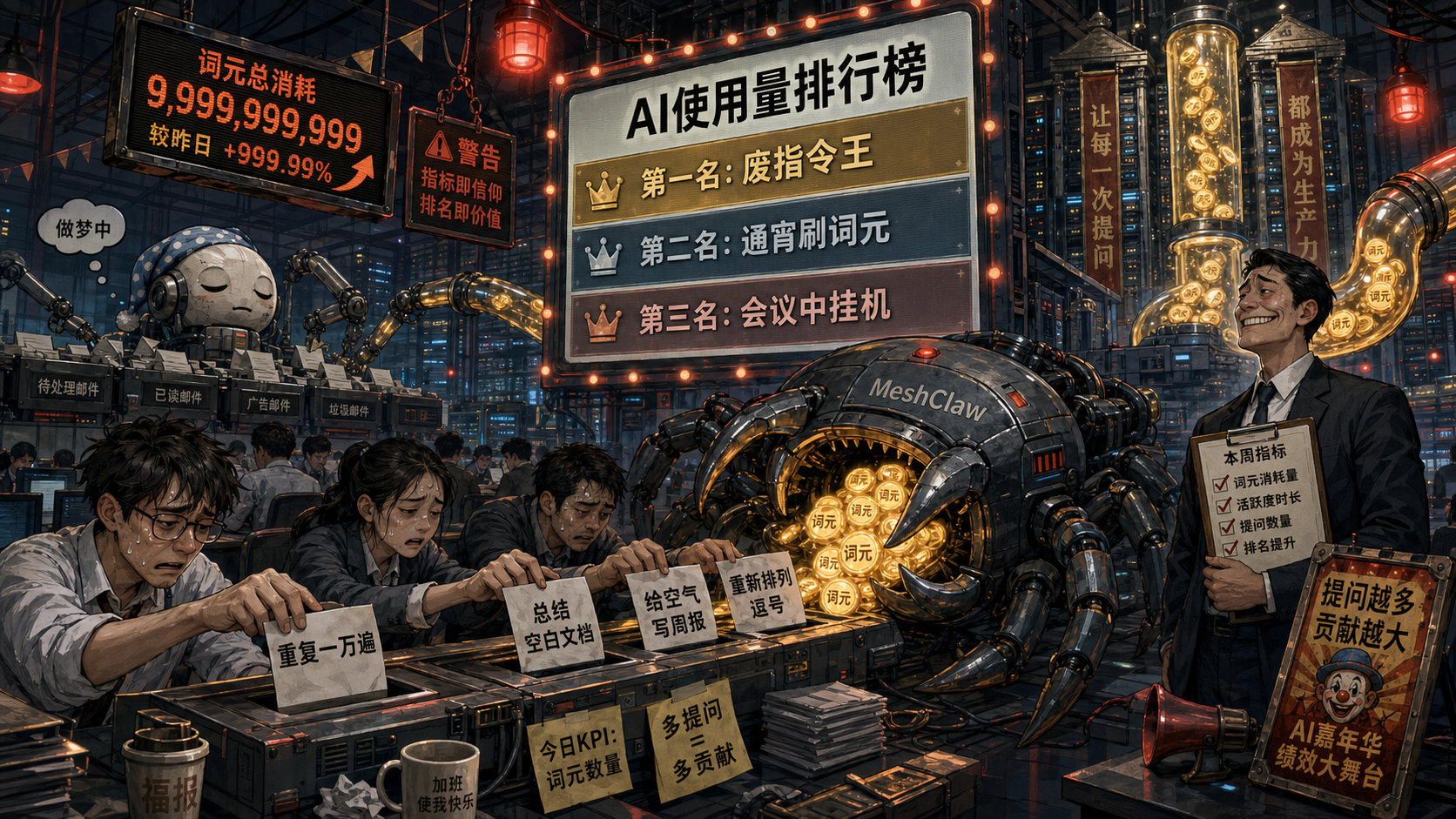 在亚马逊，一群员工正在指挥人工智能执行大量废指令。他们这么做仅仅是为了向经理证明