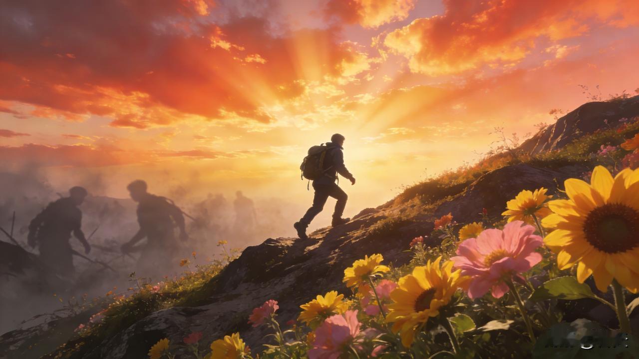 向阳而行错过就错过，回头，花朵向阳开。吹最狂的风，喝最烈的酒，不必困在过往