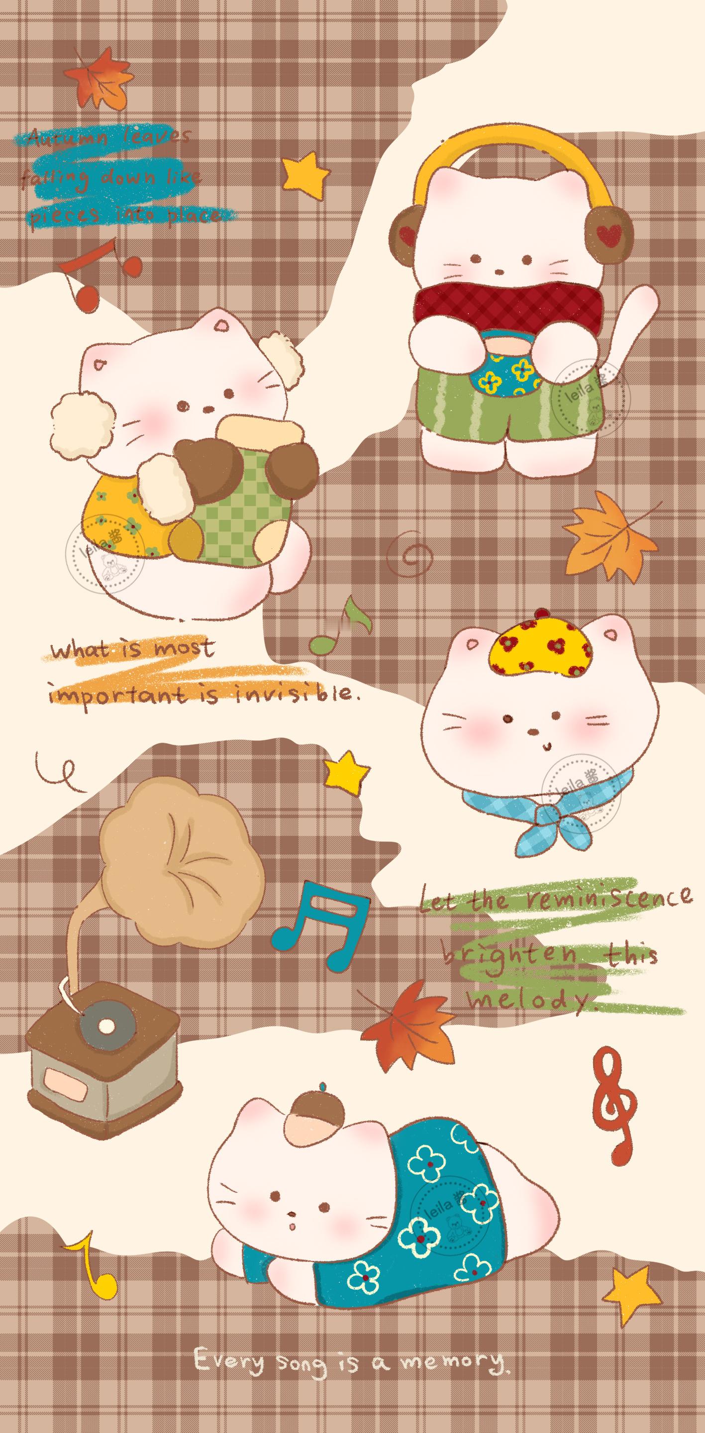 棕色系猫猫壁纸套图更新～​​​